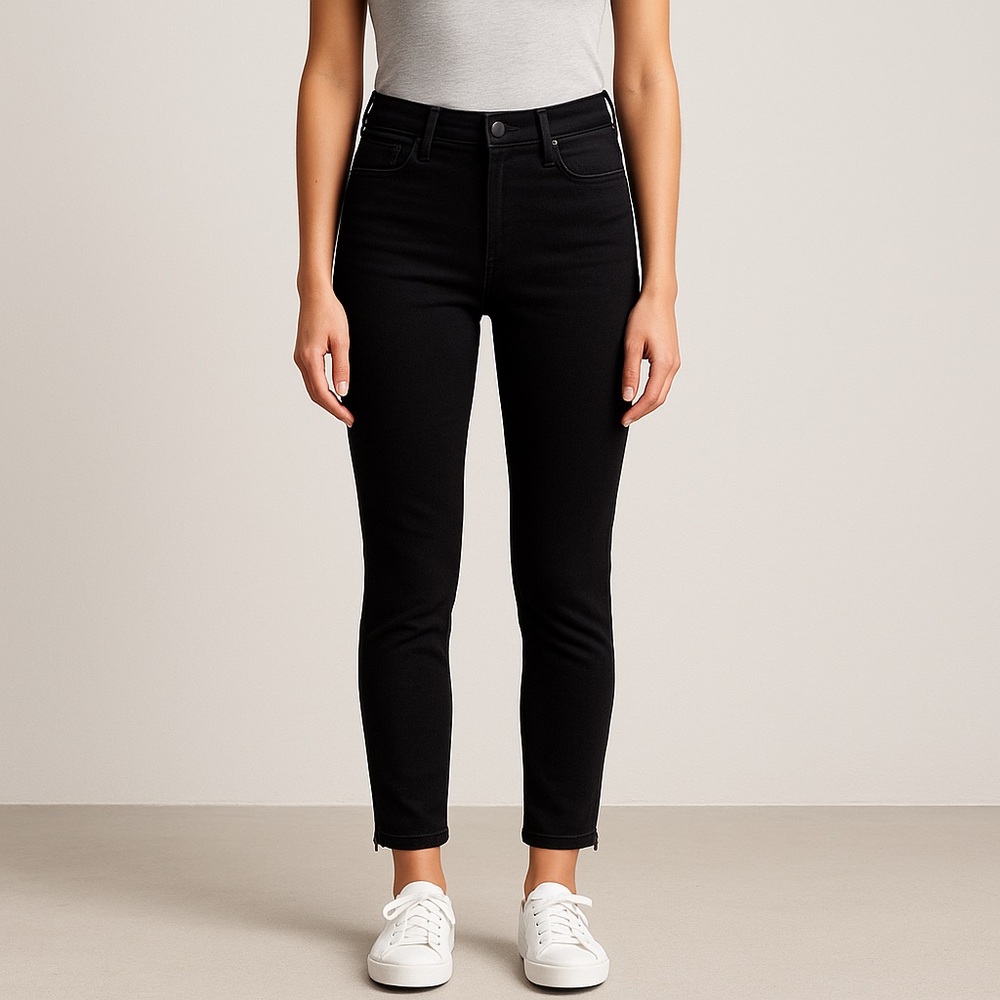 Frame Denim Black Ankle Jeans
